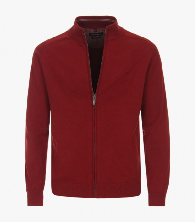 pulover cu fermoar - Cardigan fermoar bumbac Pima barbati CASA MODA 004450 visiniu