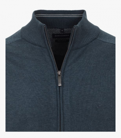 Cardigan fermoar bumbac Pima barbati CASA MODA 004450 gri albastrui [2]