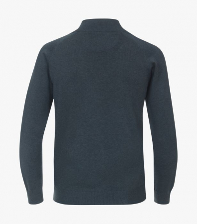 Cardigan fermoar bumbac Pima barbati CASA MODA 004450 gri albastrui [1]