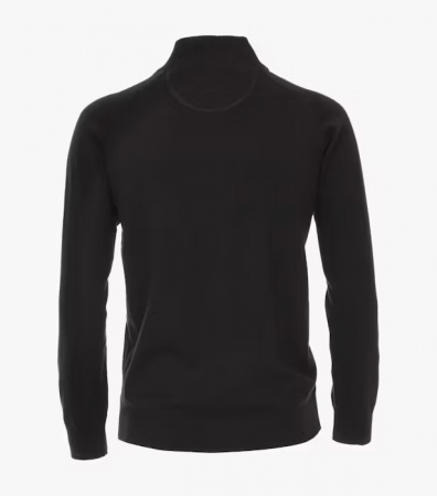Cardigan fermoar bumbac Pima barbati CASA MODA 004450 negru [1]