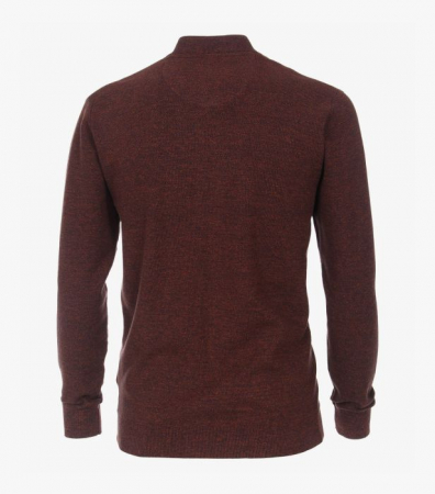 Cardigan fermoar bumbac barbati CASA MODA portocaliu inchis [3]