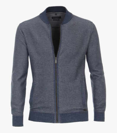 pulover cardigan - Cardigan bumbac organic CASA MODA albastru