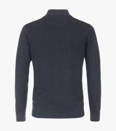 Cardigan fermoar bumbac structurat barbati CASA MODA bleumarin [1]