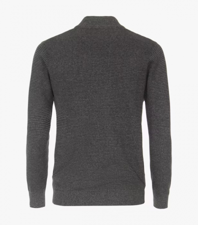 Cardigan fermoar bumbac structurat barbati CASA MODA gri [1]