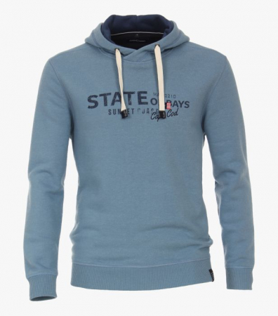 bluze midlayer training fleece - Hanorac gluga barbati CASA MODA bleu