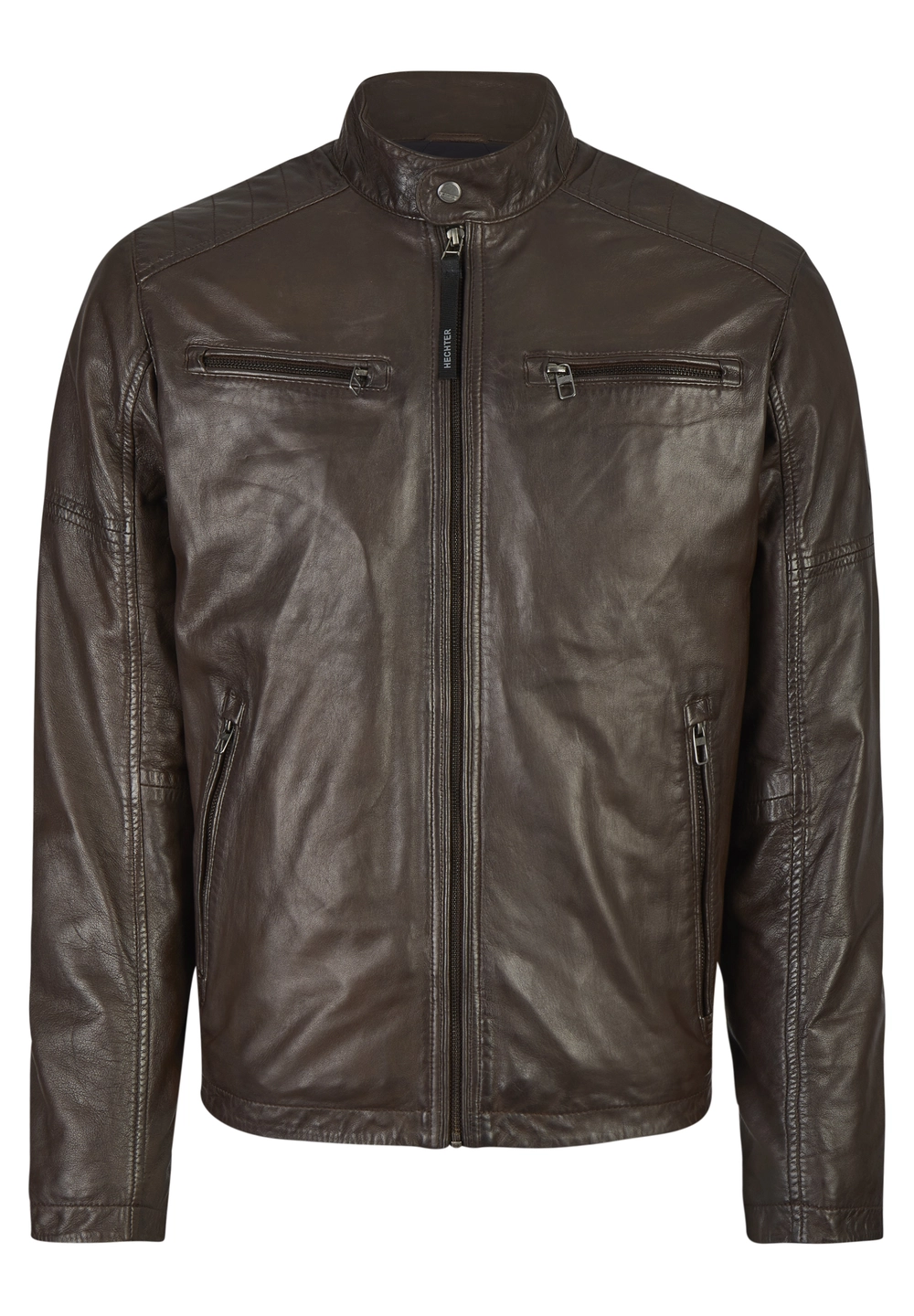 Jachete - Jacheta biker barbati piele HECHTER maro inchis