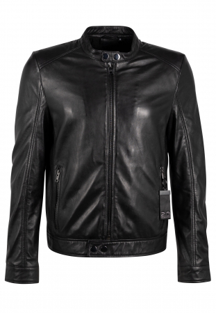 Jachete - Jacheta piele biker barbati Slim Mauritius 2.0 IGNACY negru