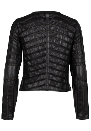 Jacheta eleganta bolero dama piele Regular MAURITIUS Suri negru [1]