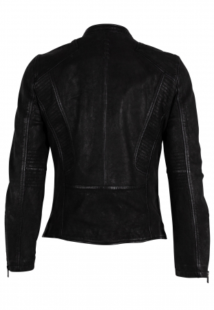Jacheta piele biker barbati Slim MAURITIUS AIGON negru [1]