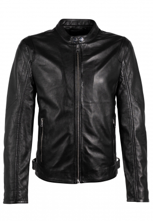 Jachete - Jacheta piele biker barbati Slim Mauritius 2.0 NAMID negru