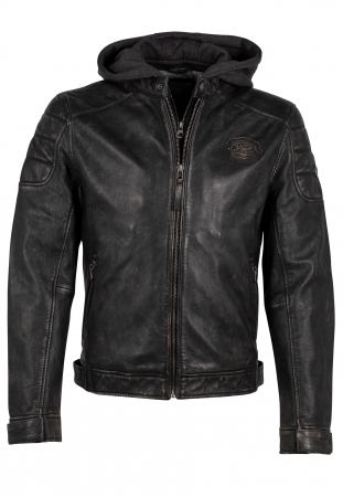 jachete piele - Jacheta piele GMNemei 2 1201-0506 negru antic L