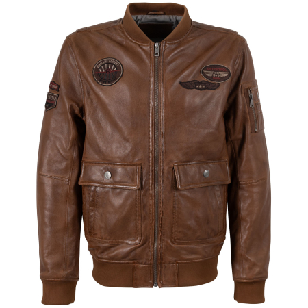 Jachete - Jacheta piele pilot barbati MAURITIUS Airpilot coniac