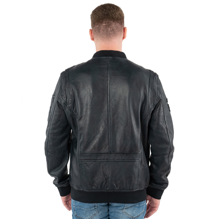 Jacheta piele pilot barbati MAURITIUS Airpilot denim blue [5]