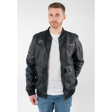 Jacheta piele pilot barbati MAURITIUS Airpilot denim blue [2]