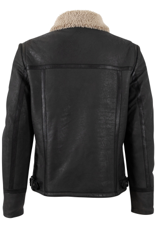 Jacheta piele barbati Mauritius ALASKO Regular Fit antracit [1]