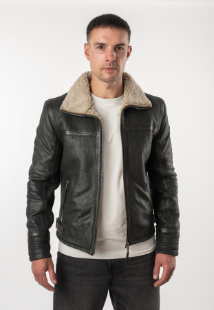 Jacheta pilot barbati piele Mauritius Arcticon antracit [2]