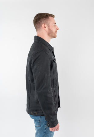 Jacheta piele intoarsa sport barbati MAURITIUS EDDO bleumarin [3]