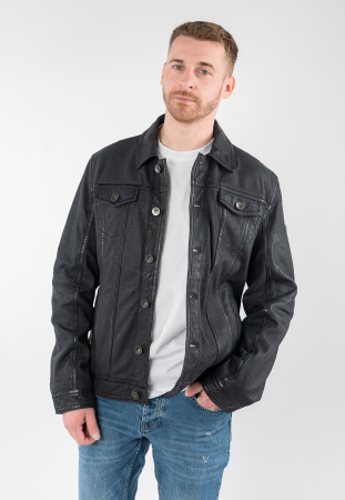 Jacheta piele intoarsa sport barbati MAURITIUS EDDO bleumarin [5]