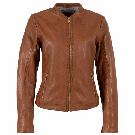 Articole femei - Jacheta femei piele MAURITIUS Armaly Cognac