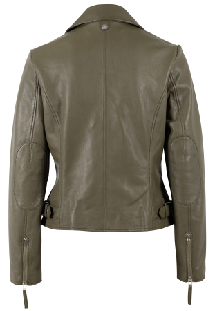 Jacheta piele biker femei MAURITIUS Pasja oliv [3]