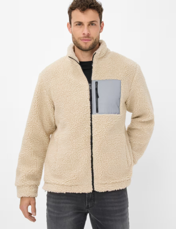 Jacheta calduroasa Teddy Fleece barbati BRAX SCOTT Warm Tec crem [1]