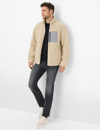 Jacheta calduroasa Teddy Fleece barbati BRAX SCOTT Warm Tec crem [5]