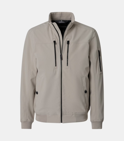 jachete si geci - Jacheta bluson softshell CASA MODA barbati bej
