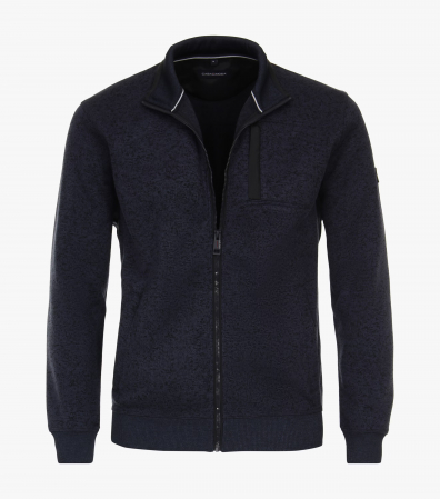 bluze midlayer training fleece - Cardigan sport barbati CASA MODA Bergen bleumarin melanj