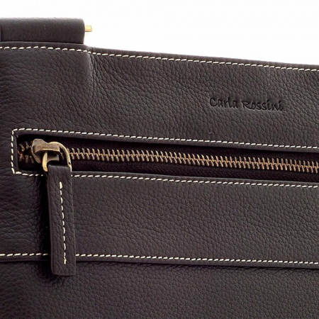 Tolbă plată IPad piele CARLA ROSSINI maro [2]