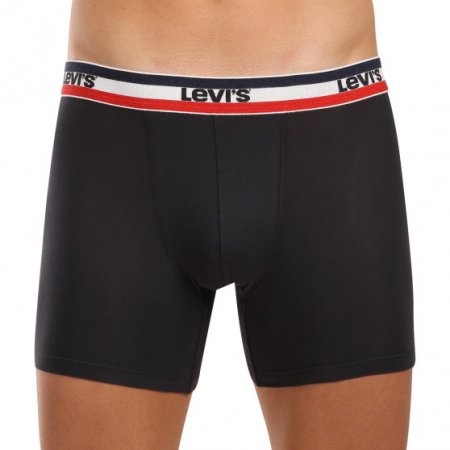 Cutie cadou boxeri lungi barbati LEVIS ICONIC 3 perechi negru combo [2]