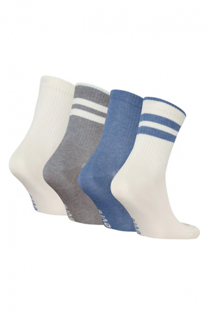 Set cadou sosete scurte barbati LEVIS PLANT BASED 4 perechi alb/bleu combo [1]