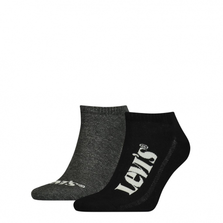 sosete - Sosete unisex LEVI'S NEW LOGO gri / antracit - set 2 perechi