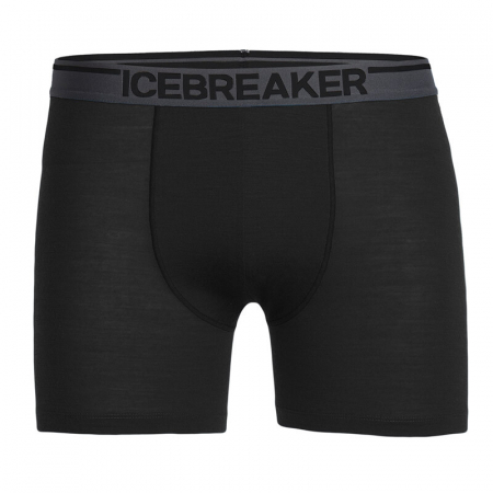 lenjerie termica - Boxeri lungi merino barbati ICEBREAKER Anatomica negri