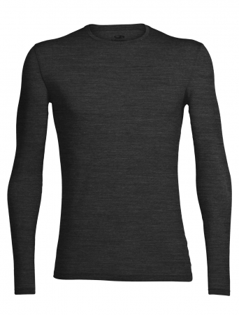 tricouri maneca lunga - Bluza merino barbati ICEBREAKER Anatomica Crewe gri inchis