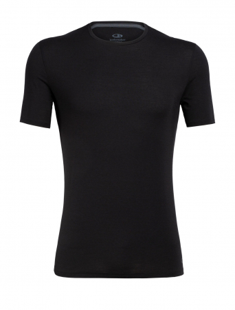 Outdoor - Tricou merino barbati ICEBREAKER Anatomica Crewe negru