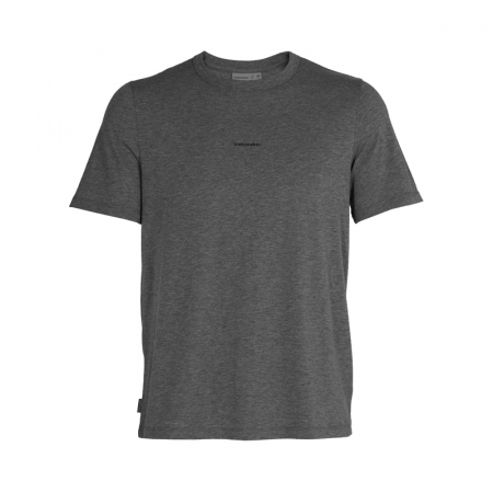 tricou imprimeu - Tricou merino barbati ICEBREAKER Central gri inchis