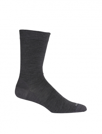 Outdoor - Sosete merino barbati ICEBREAKER Lifestyle FineGaugeCrew gri inchis