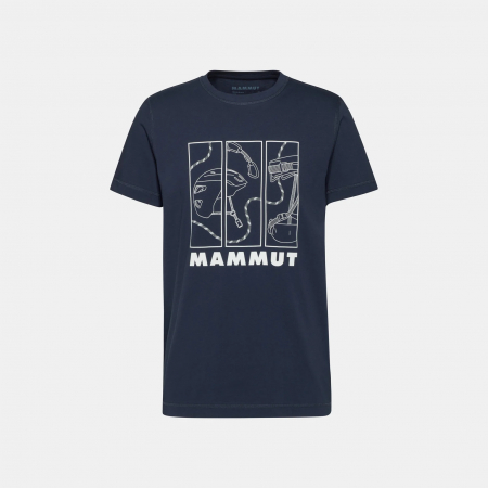 Outdoor - Tricou drumetie bumbac organic barbati MAMMUT Core Gear bleumarin