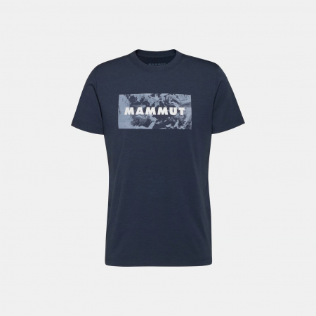 tricouri maneca scurta - Tricou multifunctional barbati MAMMUT Trovat Logo bleumarin