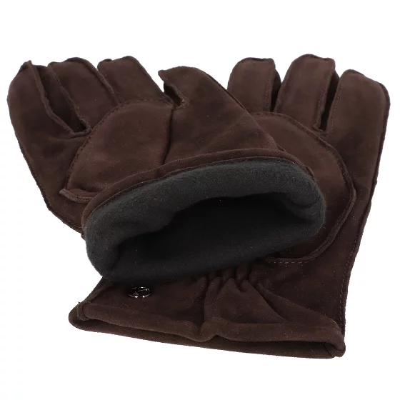 Manusi clasice piele suede/fleece barbati KESSLER VIGGO maro inchis [2]