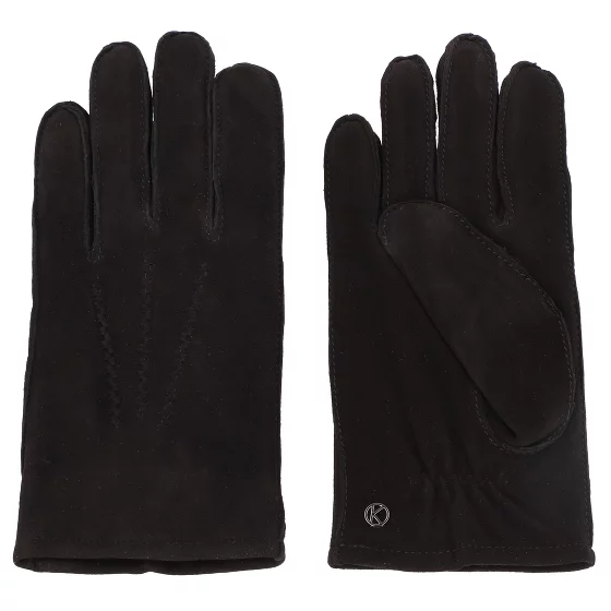 esarfe fulare manusi - Manusi clasice piele suede/fleece barbati KESSLER VIGGO negru