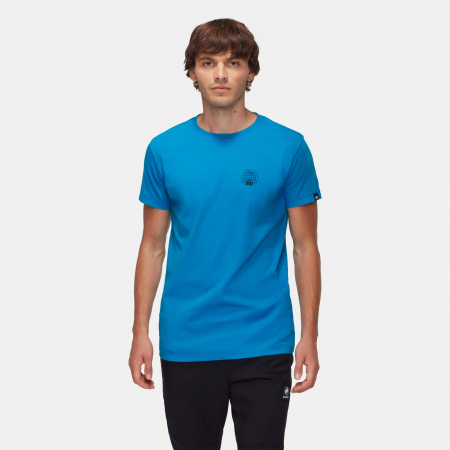 Tricou bumbac organic barbati MAMMUT Massone Emblems albastru [1]
