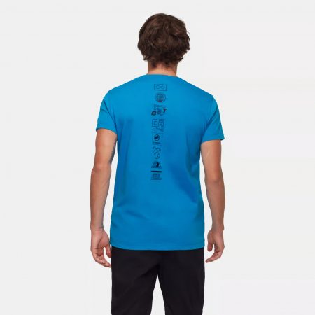 Tricou bumbac organic barbati MAMMUT Massone Emblems albastru [3]