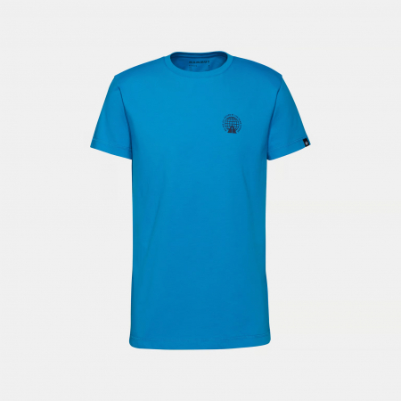 Outdoor - Tricou bumbac organic barbati MAMMUT Massone Emblems albastru