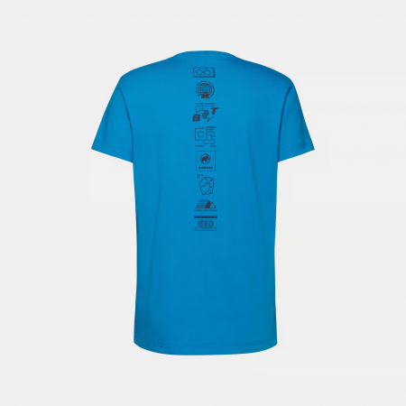 Tricou bumbac organic barbati MAMMUT Massone Emblems albastru [2]