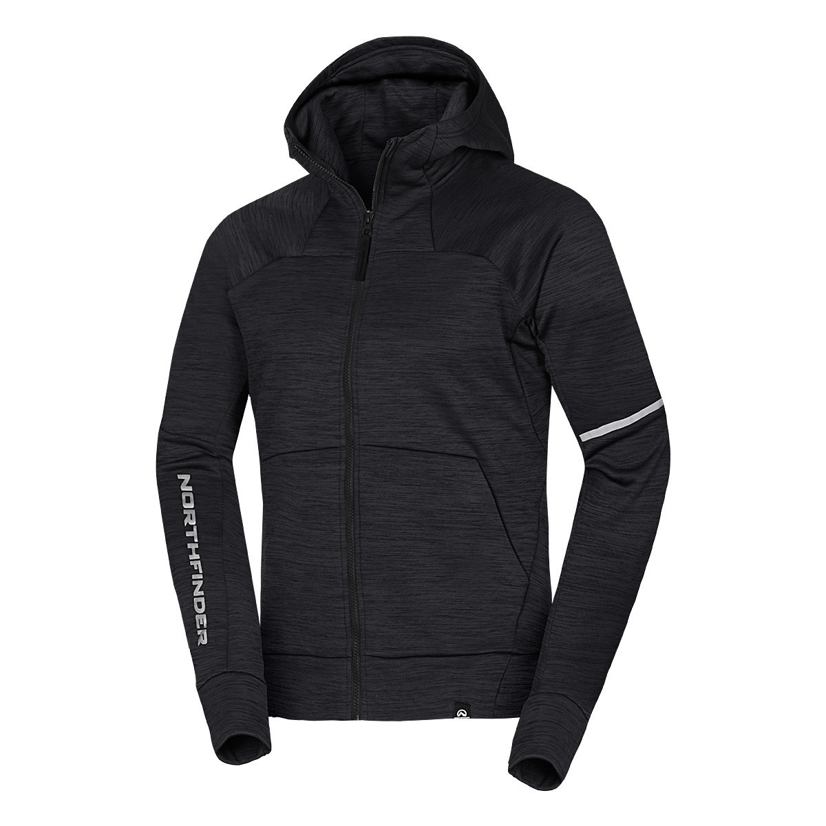 bluze midlayer training fleece - Bluza midlayer tehnica fleece barbati NORTHFINDER Luigi negru