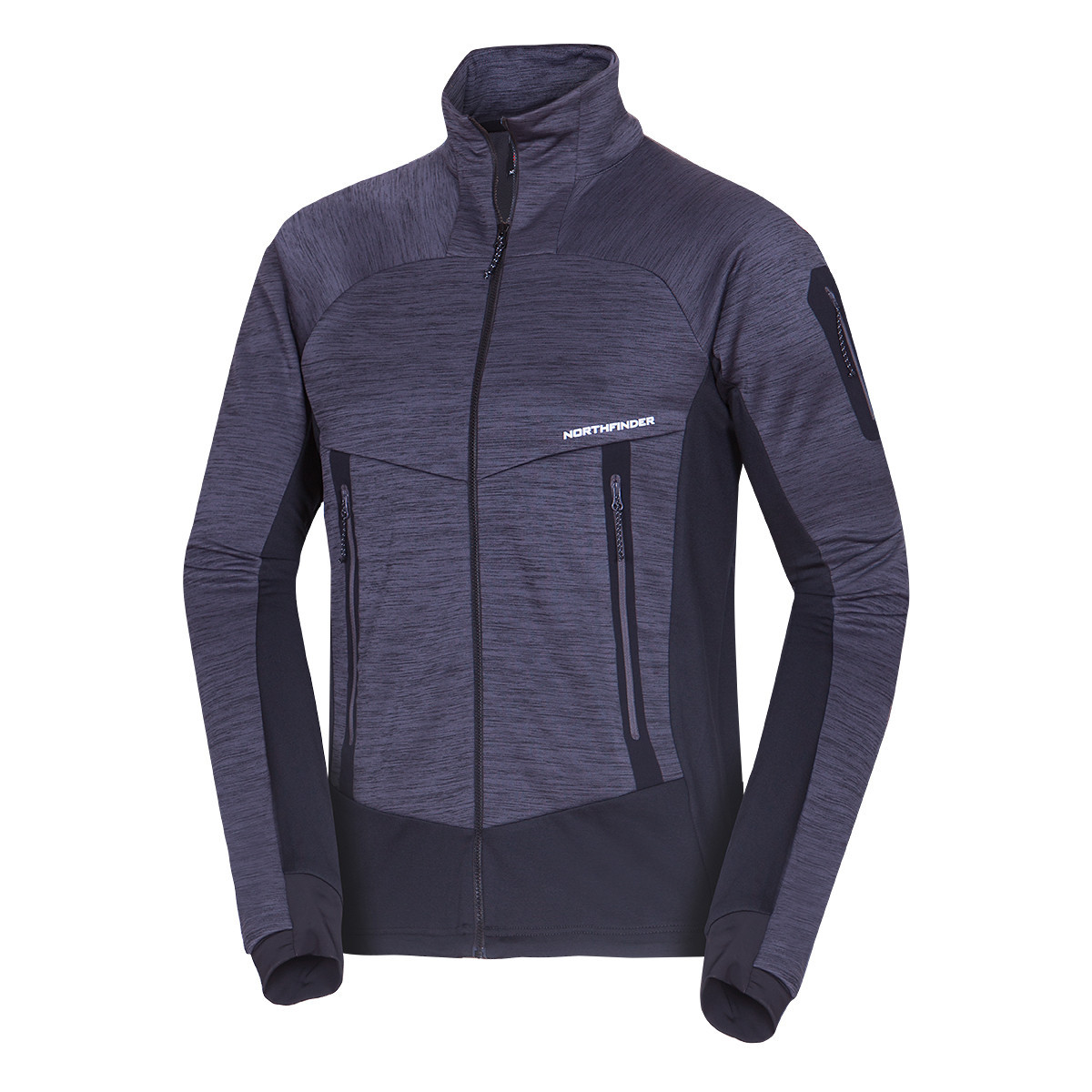 bluze midlayer training fleece - Bluza midlayer multisport barbati fleece NORTHFINDER GENNARO negru
