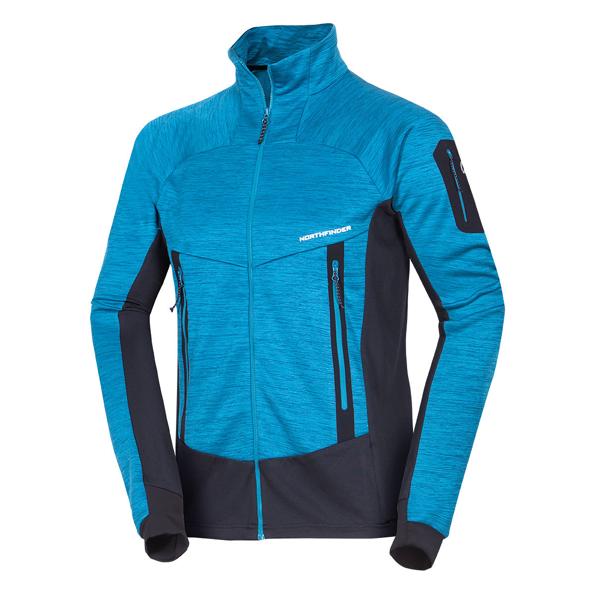 bluze midlayer training fleece - Bluza midlayer multisport barbati fleece NORTHFINDER GENNARO albastru/negru
