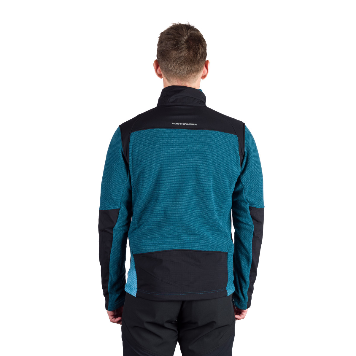 Bluza drumetie barbati fleece Polartec Micro 200 NORTHFINDER  SZYMON albastru/negru [4]