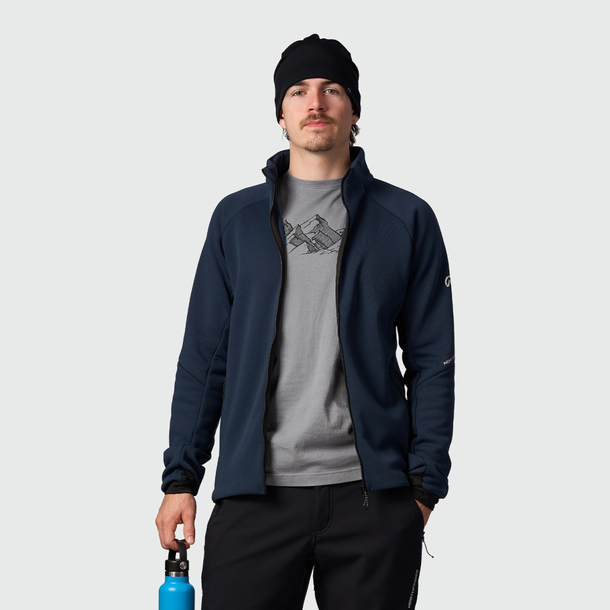 Outdoor - Hanorac fleece barbati NORTHFINDER YACAR bleumarin